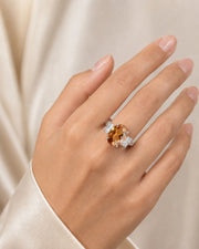 Lucent Step white gold oval Imperial Topaz setting-only design | SARATTI