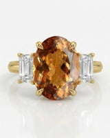 Lucent Step yellow gold Build My Ring setting for oval Topaz | SARATTI
