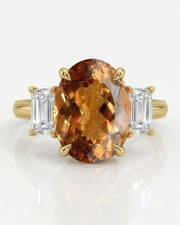 Lucent Step yellow gold Build My Ring setting for oval Topaz | SARATTI