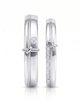 Luxury Love Notes wedding ring set with sophisticated elegance in luminous 18K white gold | SARATTI