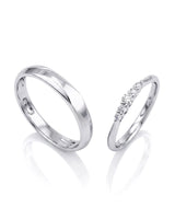 Luxury Tranquil Brilliance wedding band set with sophisticated elegance and enduring platinum craftsmanship | SARATTI