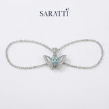 Luxury aquamarine necklace close-up detail | SARATTI
