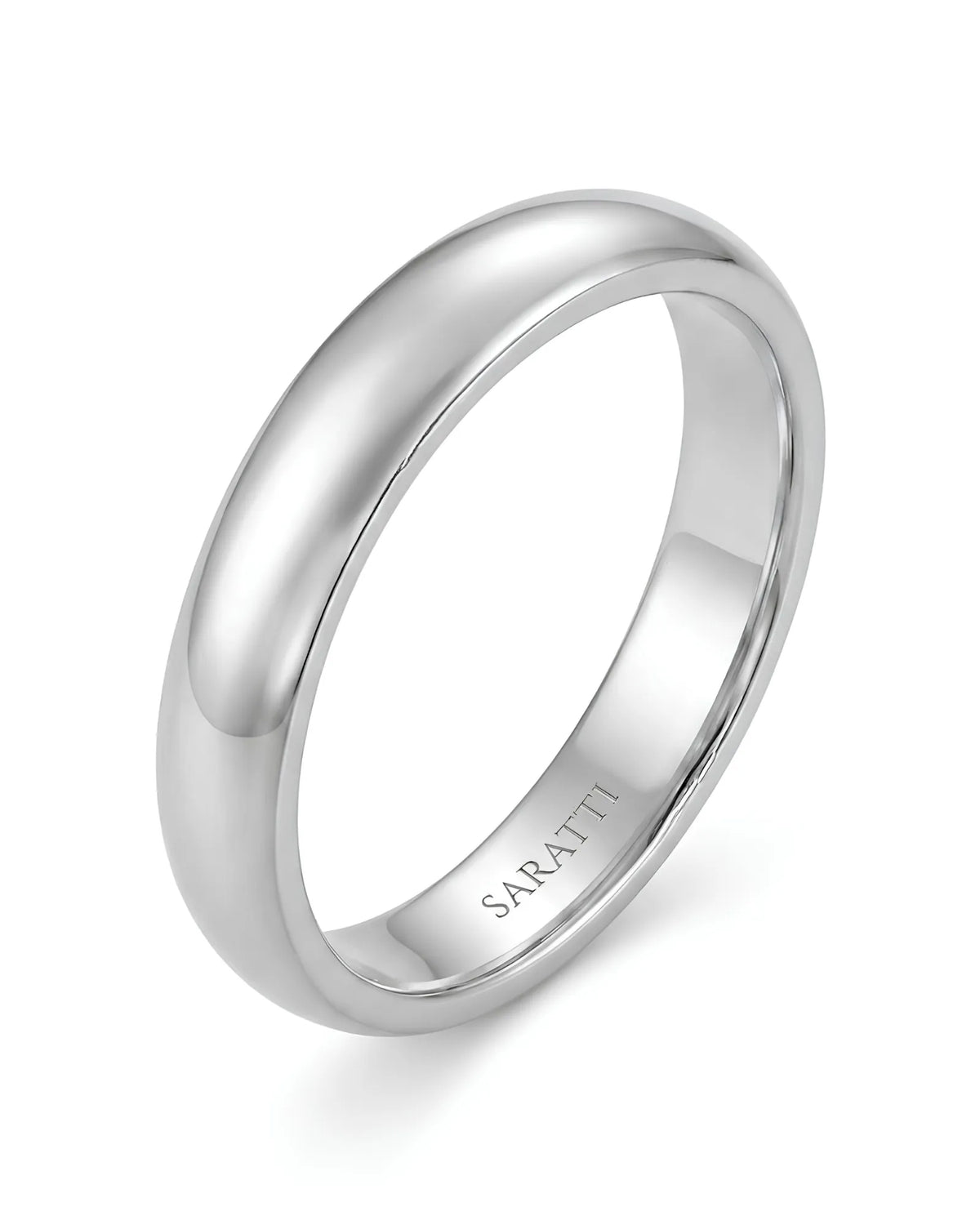 Luxury channel set diamond wedding ring pair with polished 18K white gold craftsmanship for couples | SARATTI