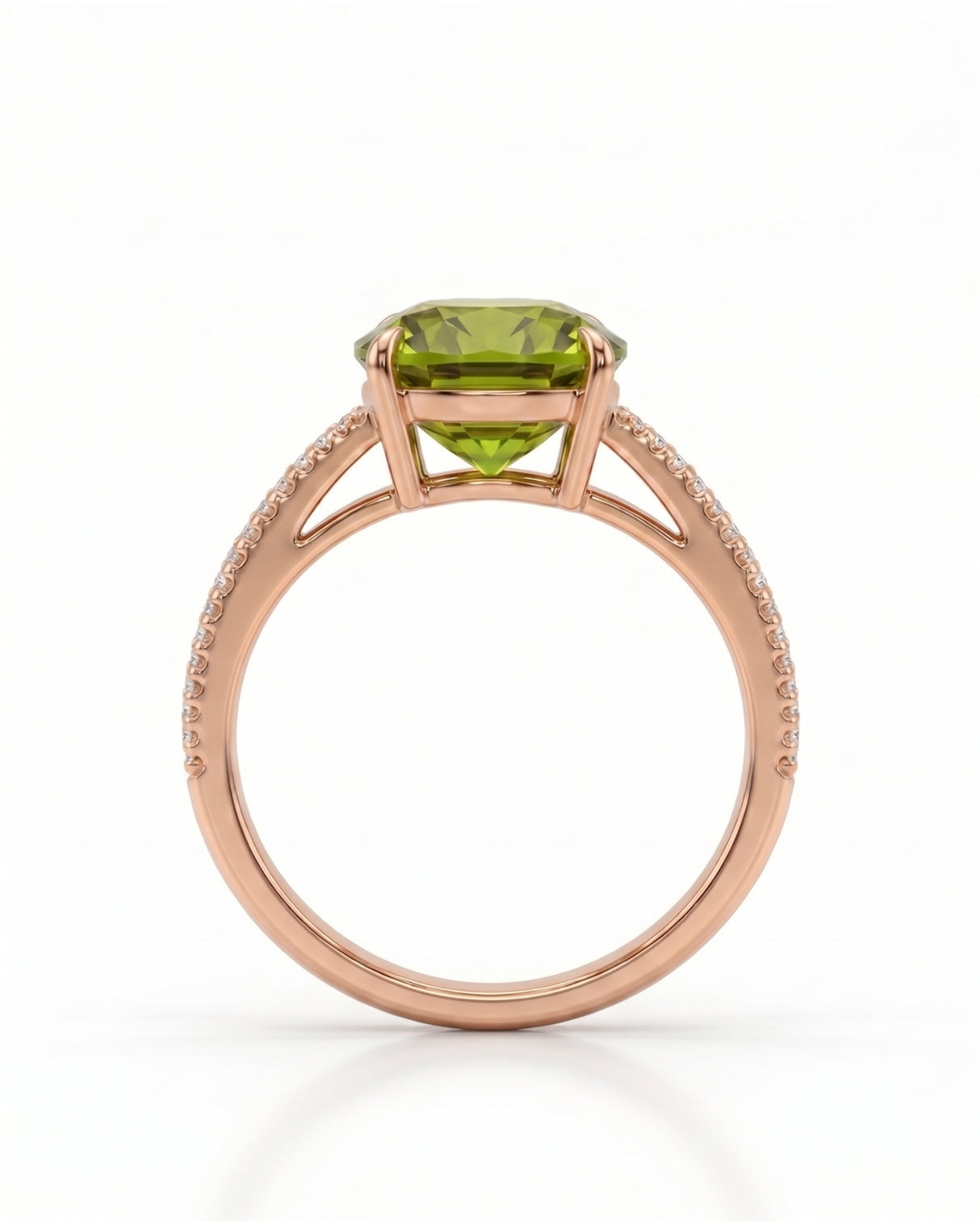 Luxury cushion tourmaline and diamond ring in refined 18K Rose Gold | SARATTI