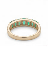 Luxury emerald and diamond wedding band in 18K Yellow Gold | SARATTI