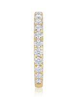 Luxury infinity diamond wedding ring in 18K yellow gold with elegant curves and refined brilliance | SARATTI
