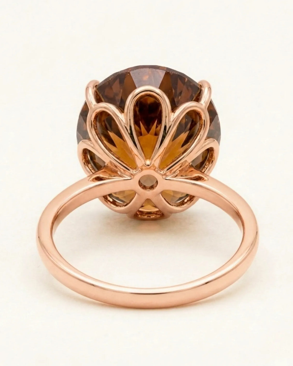 Luxury natural Imperial Topaz statement ring with oval design and premium 18K rose gold craftsmanship | SARATTI
