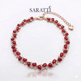 Luxury ruby bracelet close-up detail | SARATTI