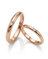 Luxury single diamond wedding ring in 18K Rose Gold | SARATTI