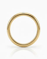 Luxury single diamond wedding ring in 18K Yellow Gold - SARATTI