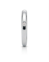 Luxury single diamond wedding ring in Platinum -- SARATTI
