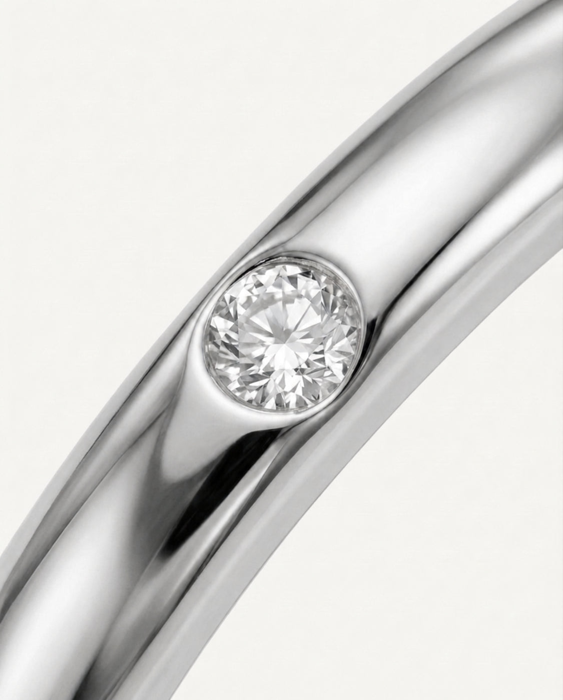 Luxury single diamond wedding ring in Platinum | SARATTI
