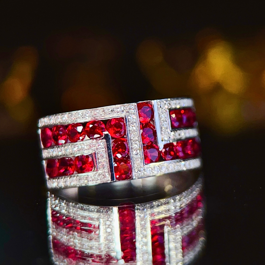 Crimson Empire – Natural Ruby & Diamond Ring