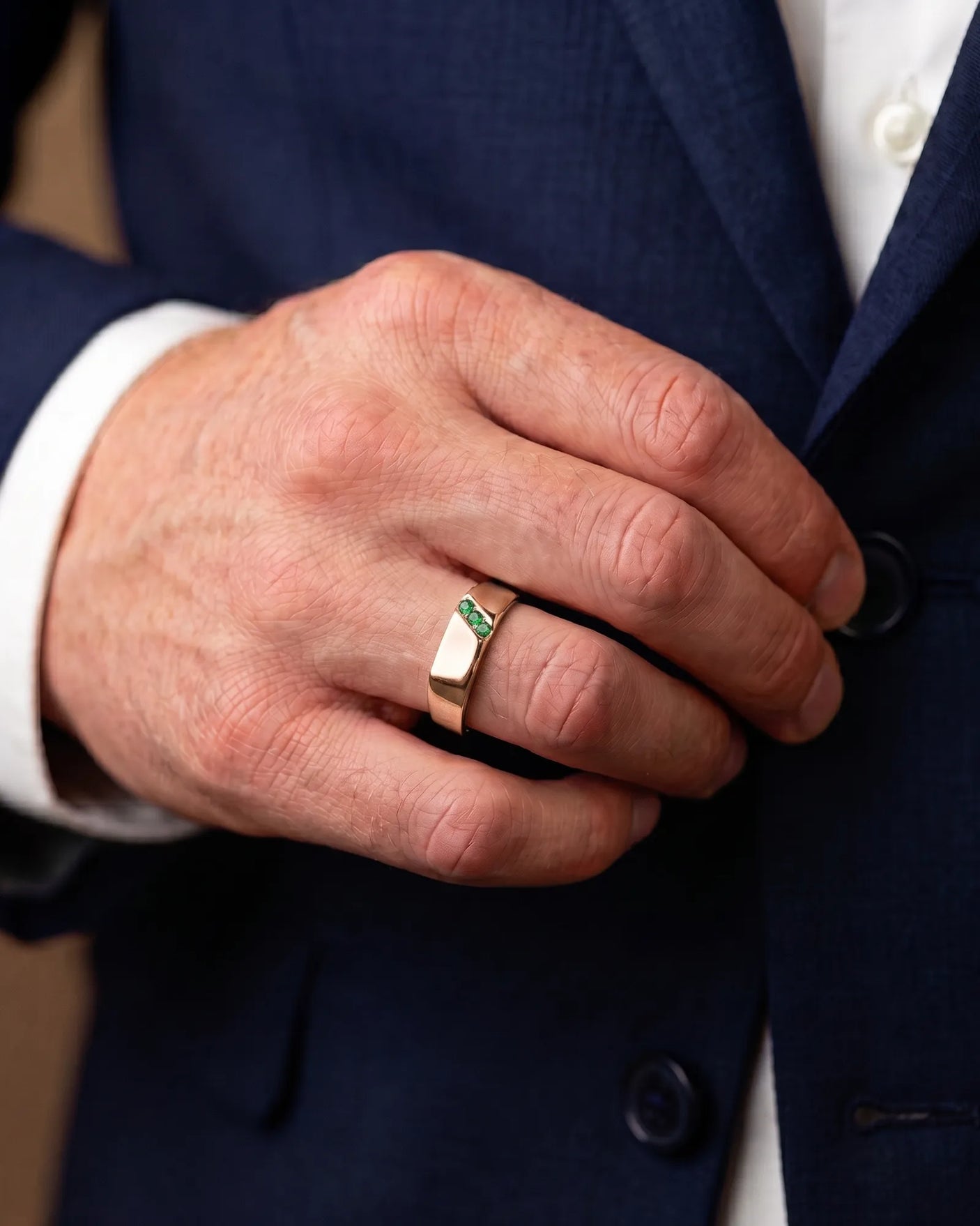 Imperium Emerald Triad Ring