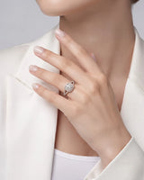 Evana – Natural Round Diamond Halo Split-Shank Engagement Ring
