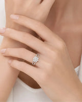 Gail – Fortune Compass II Natural Round Diamond Star Halo Engagement Ring