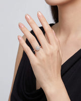 Elise – Natural Round Diamond Square Halo Engagement Ring