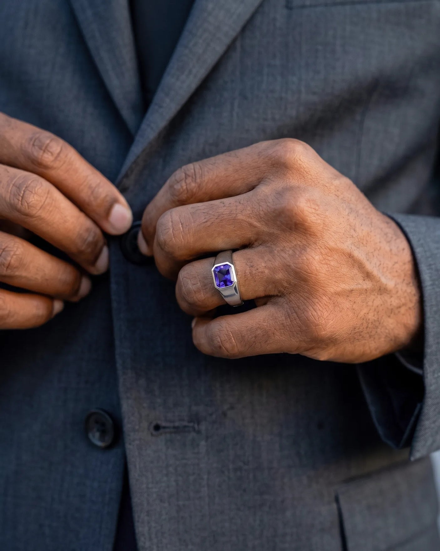 Orion Tanzanite Signet Ring