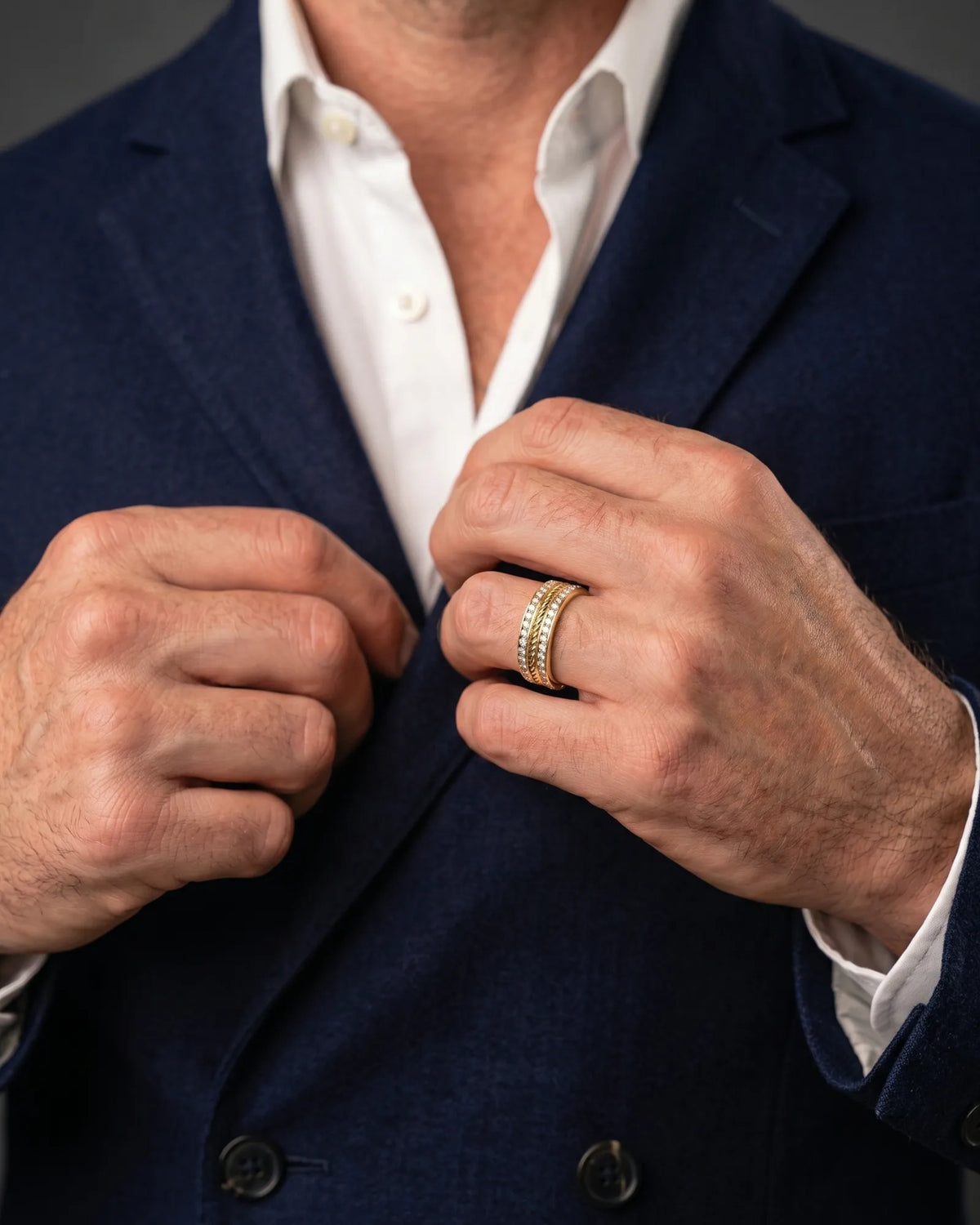 Aurelian Rope Diamond Wedding Band