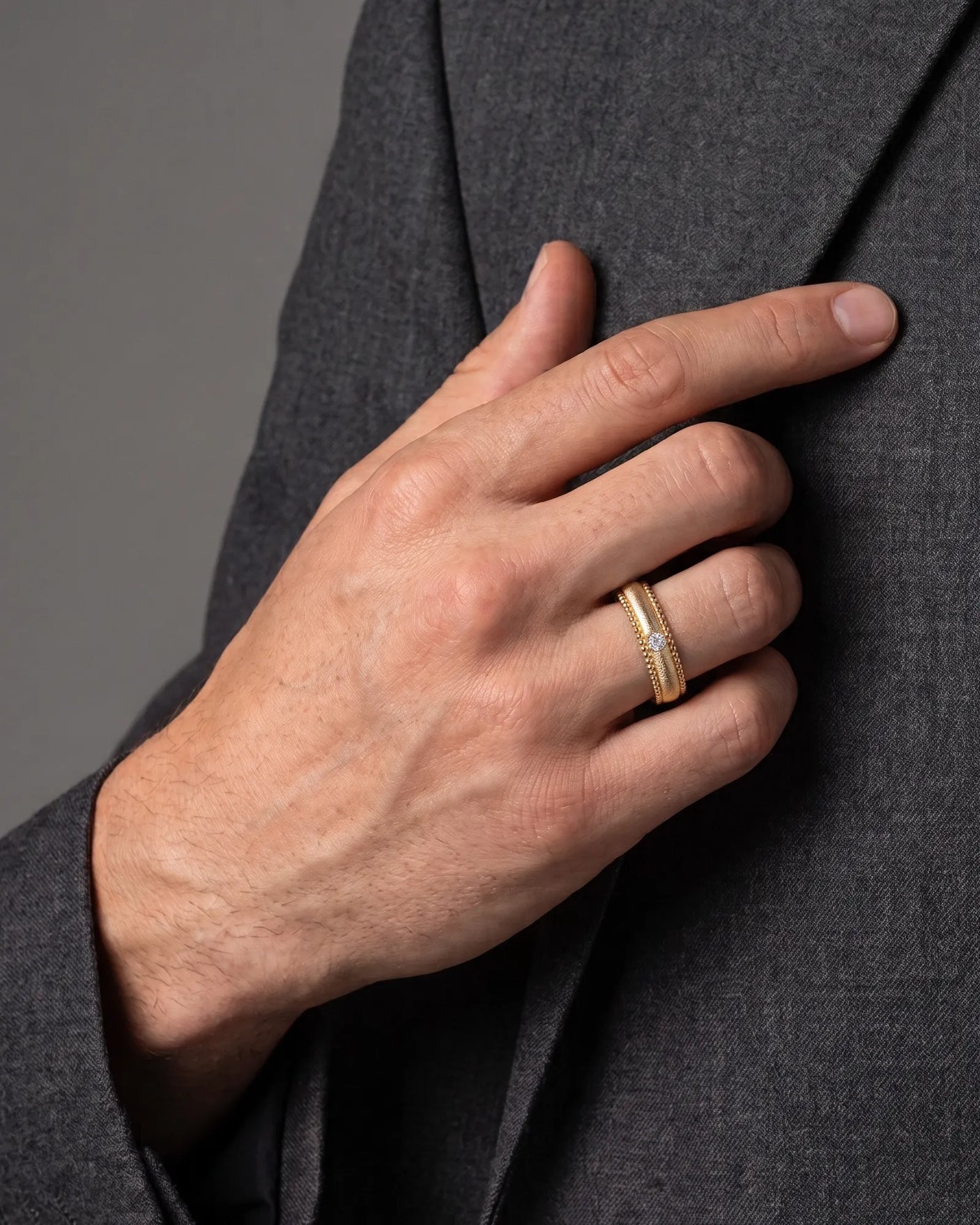 Imperium Layered Wedding Band