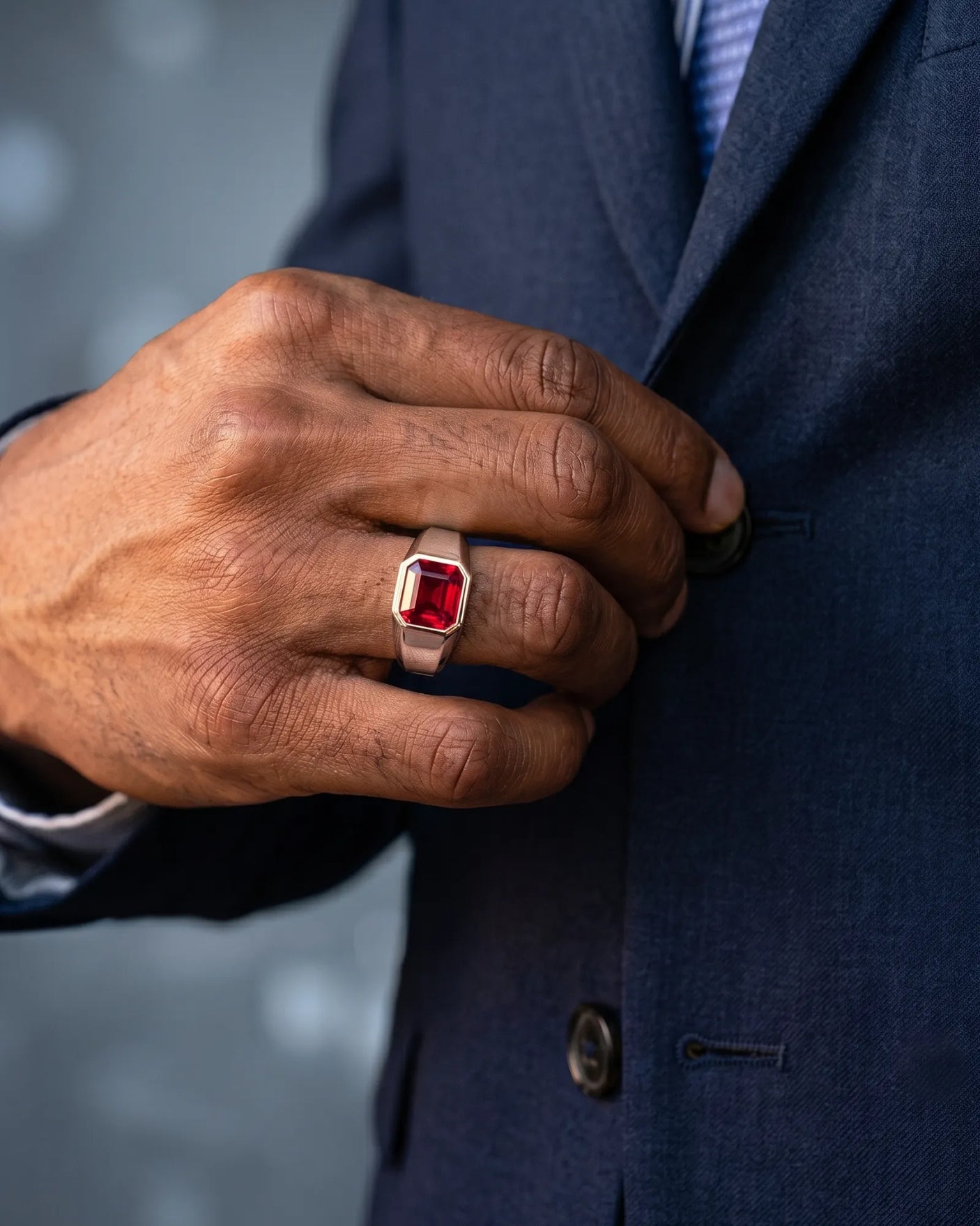 Sovereign Ruby Signet Ring