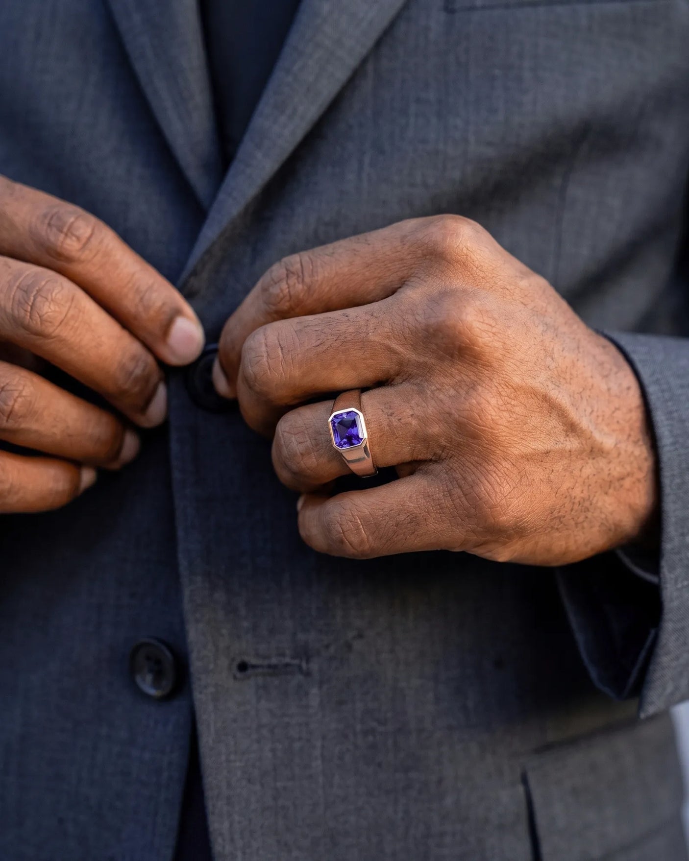 Orion Tanzanite Signet Ring