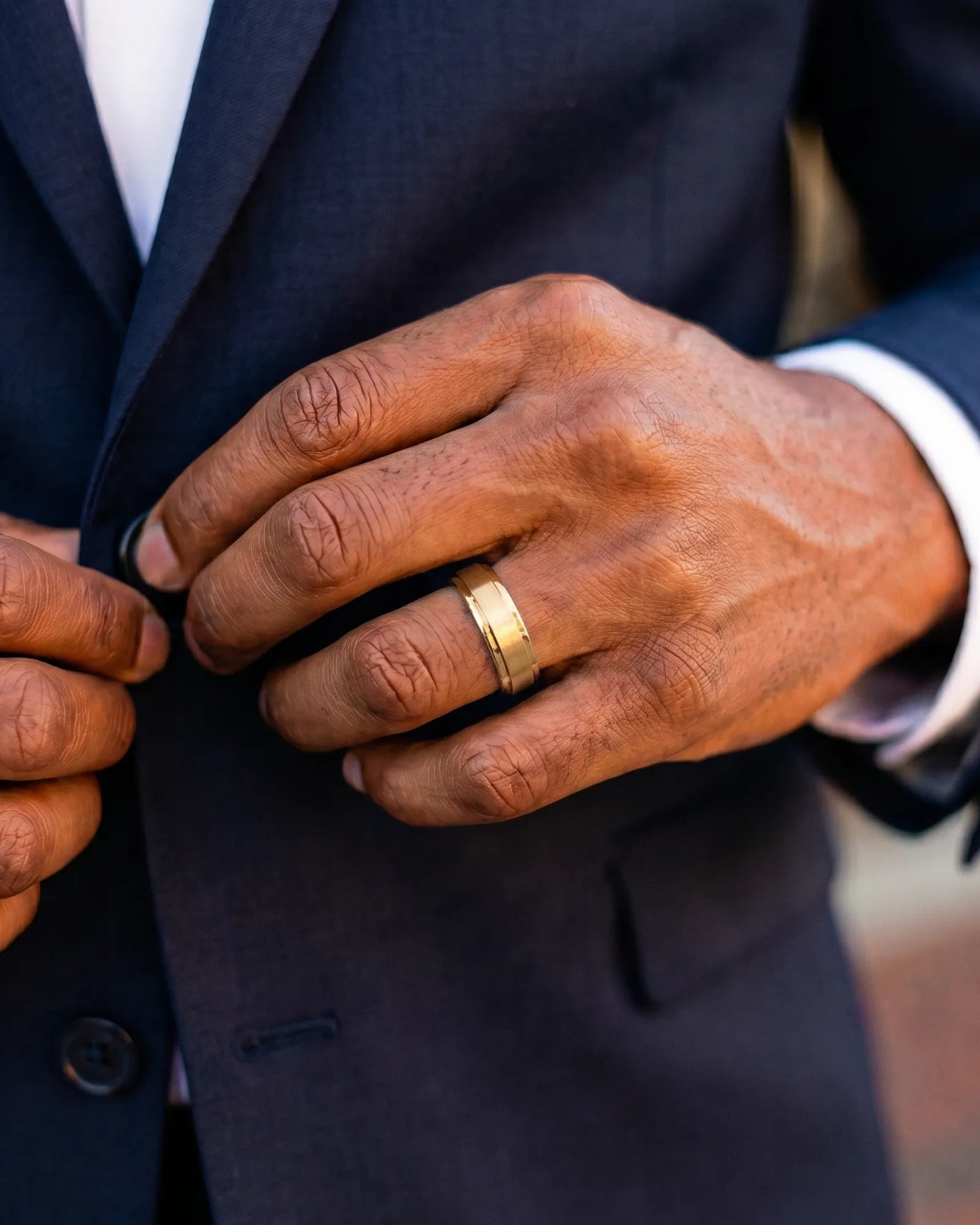 Orion Satin Duo Wedding Band