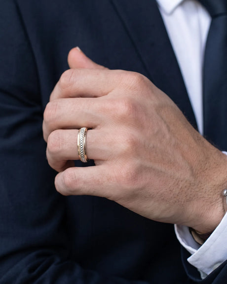 Aurelian Honeycomb Wedding Band