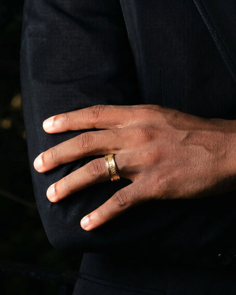 Meridian Roman Wedding Band