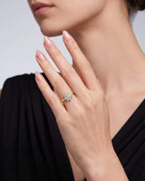 Celine – Natural Round Diamond Halo Engagement Ring