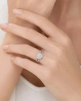 Gail – Fortune Compass II Natural Round Diamond Star Halo Engagement Ring