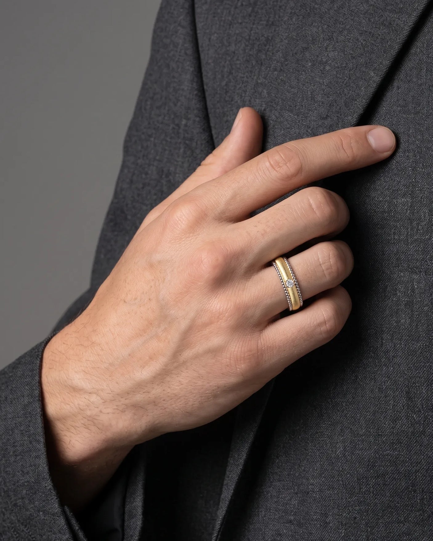 Imperium Layered Wedding Band
