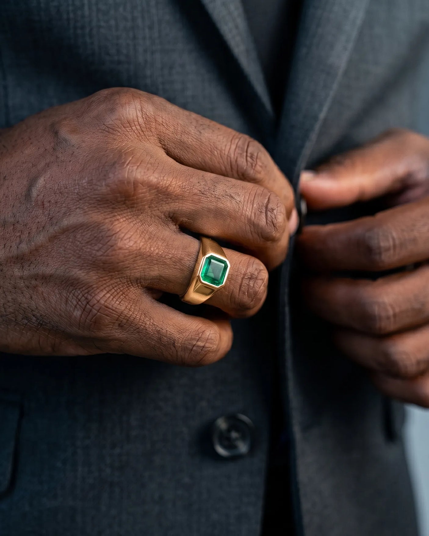 Aurelius Emerald Signet Ring