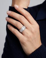 Regent Chevron Diamond Signet Ring