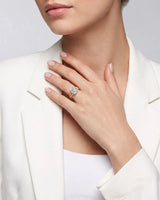Lilah – Natural Emerald-Cut Diamond Split-Shank Engagement Ring