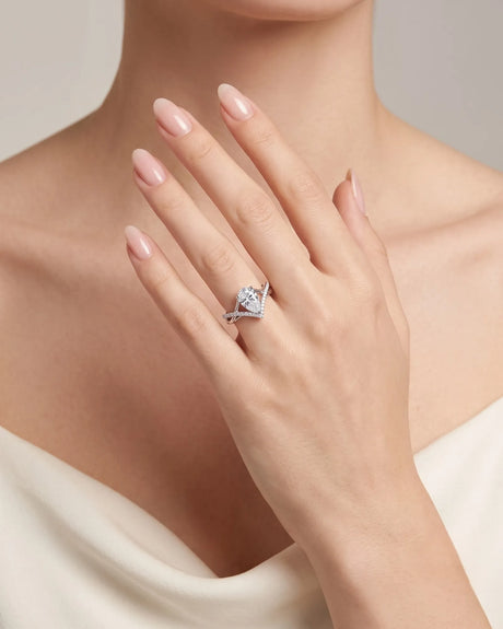 Claire – Natural Pear-Shaped Diamond Twisted-Shank Engagement Ring