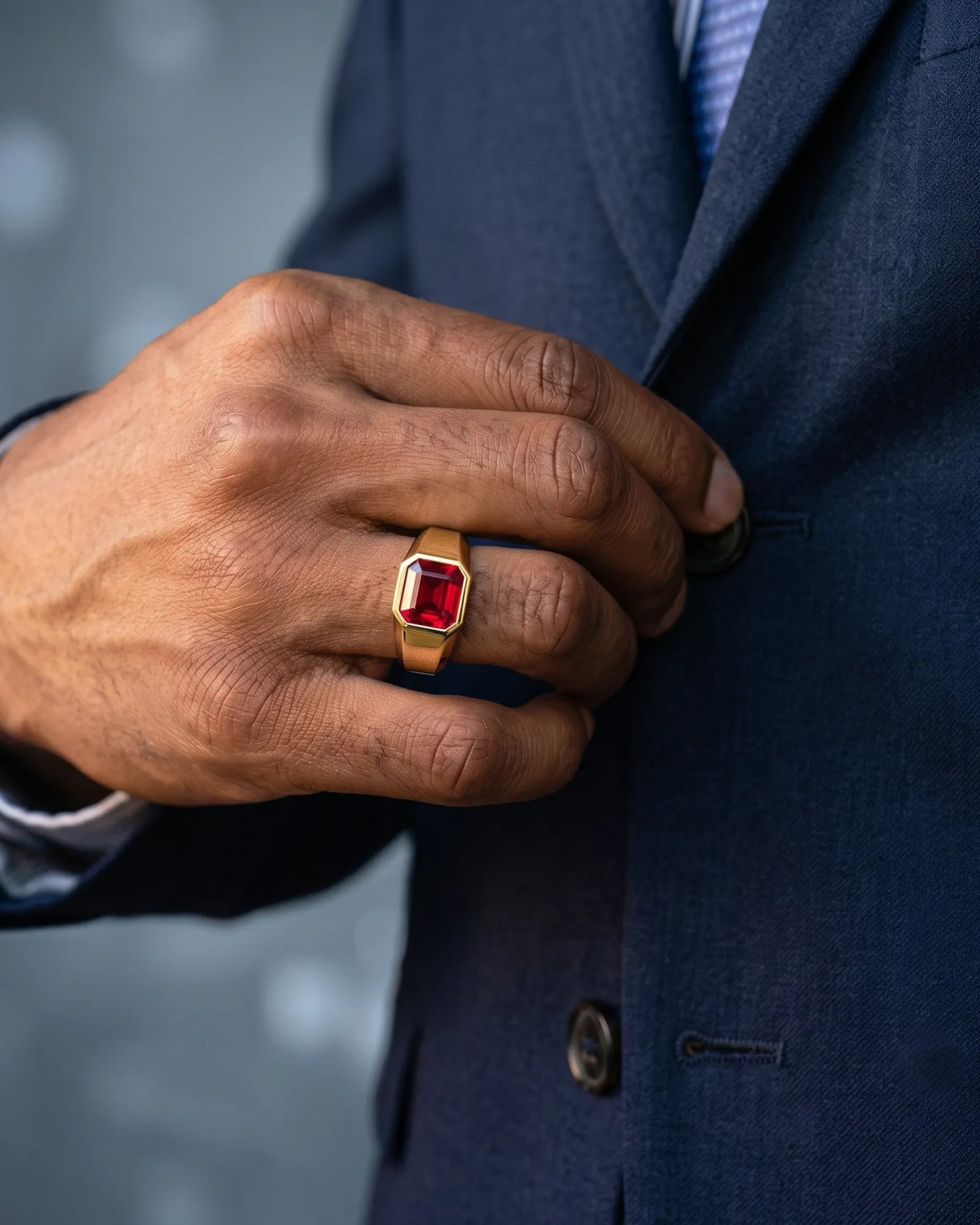 Sovereign Ruby Signet Ring