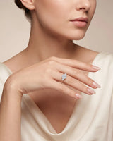 Paulina – Natural Round Diamond Three-Stone Engagement Ring