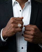 Regent Halo Men’s Diamond Signet Ring