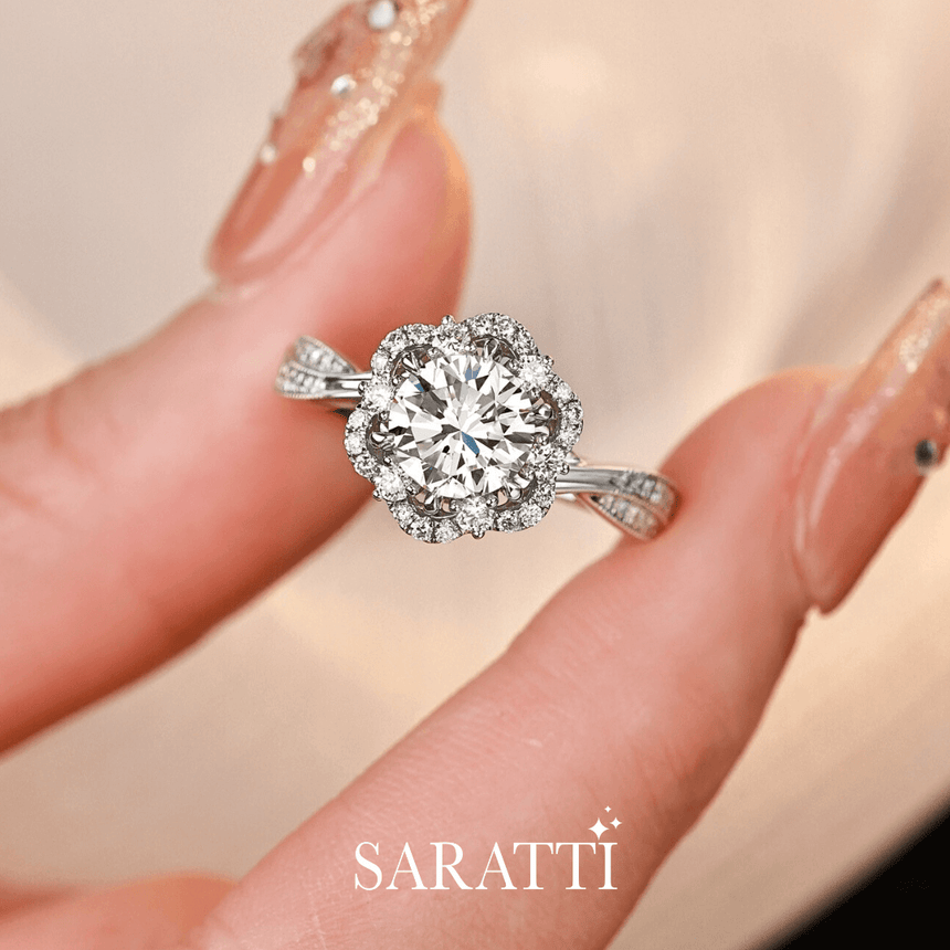 Split Shank Prong Set Engagement Ring 