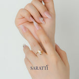 Tension Set Diamond Ring in Yellow Gold  | Saratti Jewelry