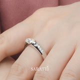 Diamond Ring with Pave Side Stones | Saratti