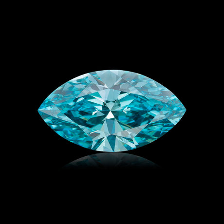 1.01-carat Marquise Cut Treated Blue Natural Diamond Gemstone