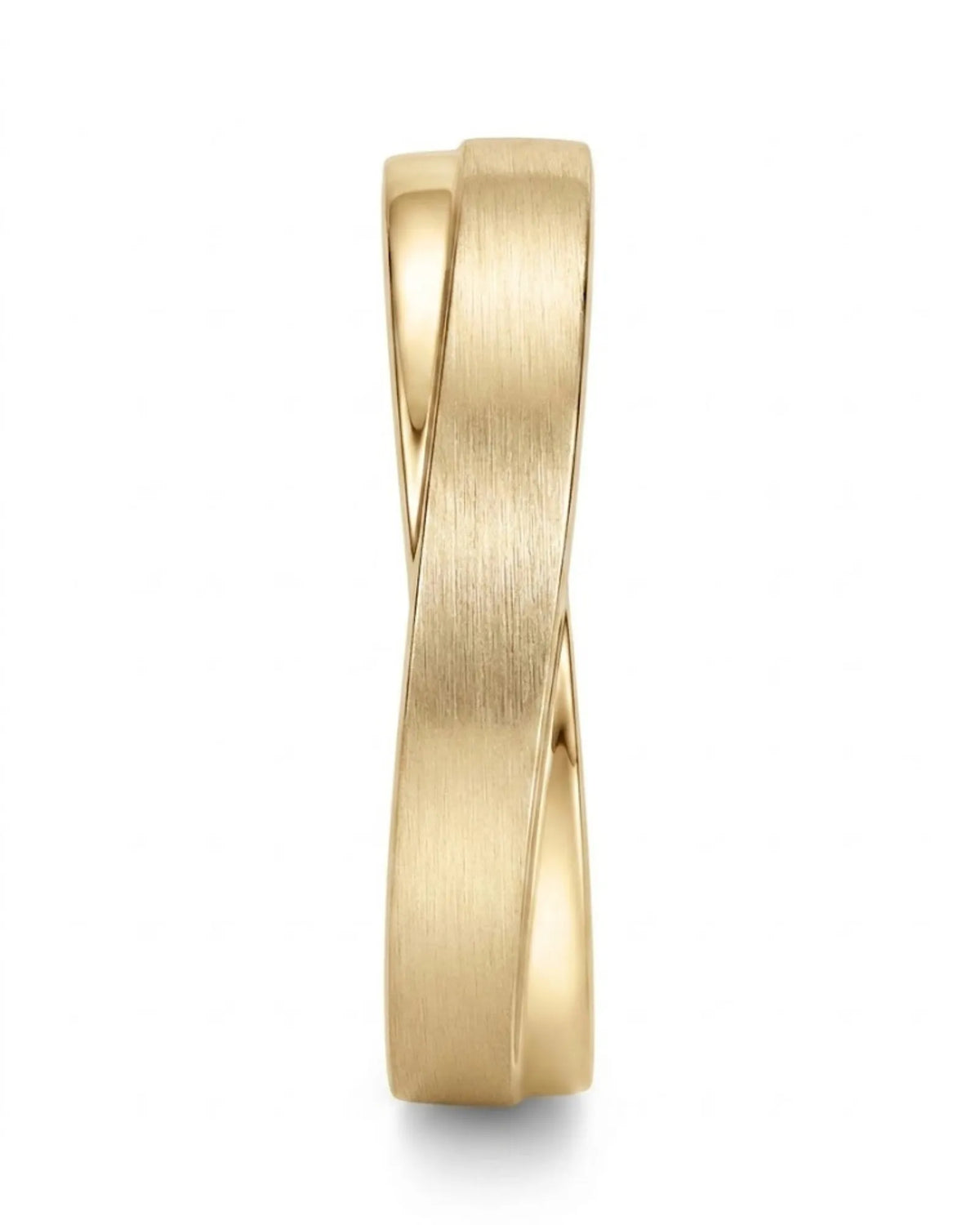 Matching wedding band pair with diamond half eternity styling crafted in warm 18K yellow gold | SARATTI