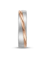 Matching wedding band set with elegant dual-tone structure symbolising balance and eternal connection | SARATTI