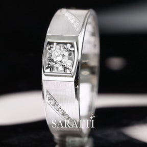 Solitaire Diamond Perspective of the Seika Sublime Diamond Ring For Men | Saratti 