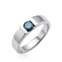 Silent Axis Blue Diamond Men’s Wedding Band