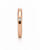 Minimal bezel set natural diamond ring in 18K Rose Gold | SARATTI