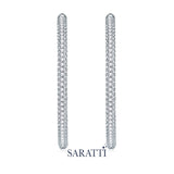 Moissanite Big Hoop Earrings in Silver| Saratti