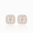 Pave Set Natural Tiny Diamond Stud Earrings  | Saratti | Custom High and Fine Jewelry